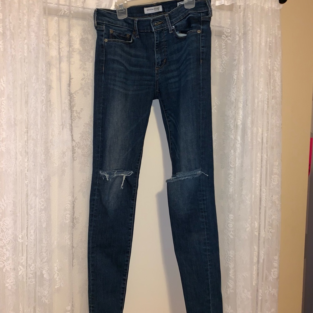 Banana Republic Ripped Knee Skinny Jeans
